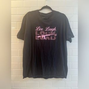 Love laugh locked and loaded Shield Republic Size: XL​